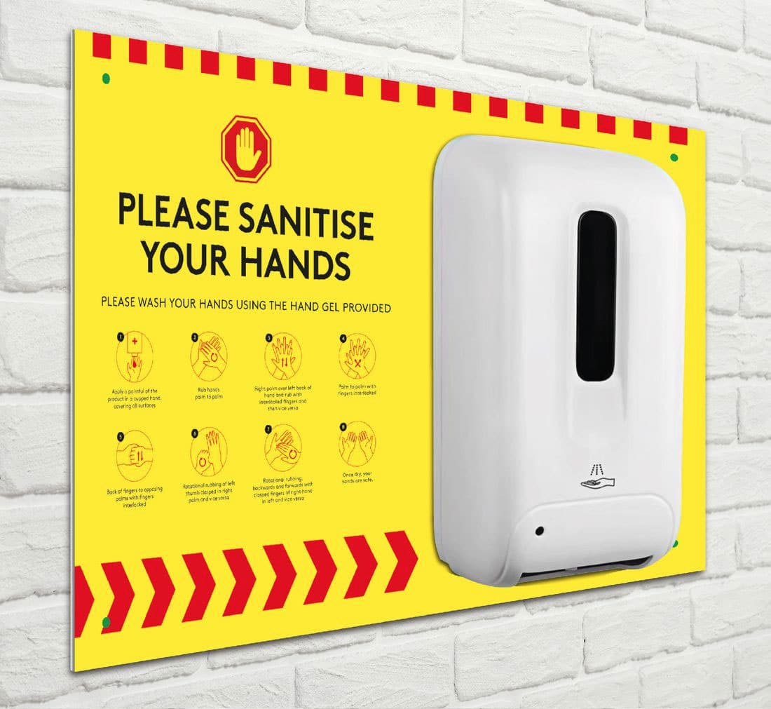 A3 Wall Mounted Automatic Hand Sanitiser Stations