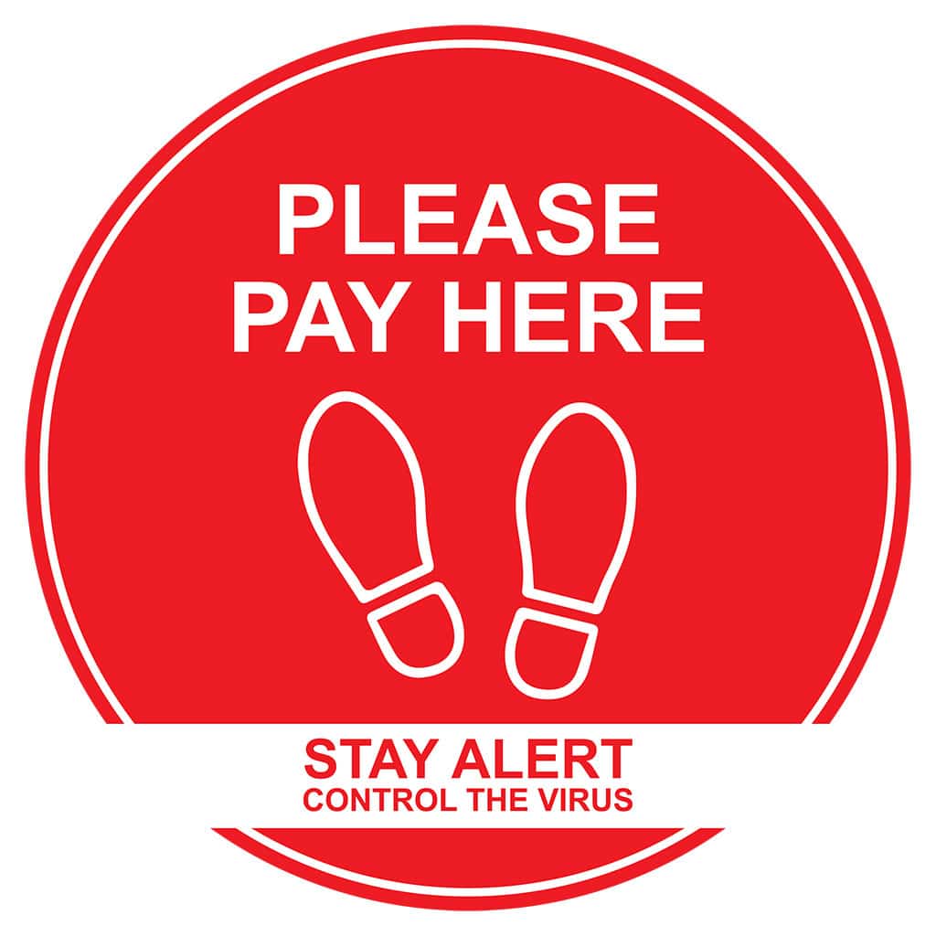Floor Sticker Pay Here