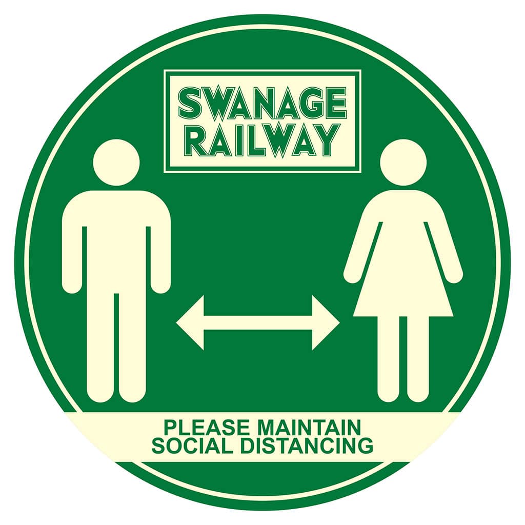 Floor Stickers Swanage Railway Social Distancing Outdoor Floor Stickers