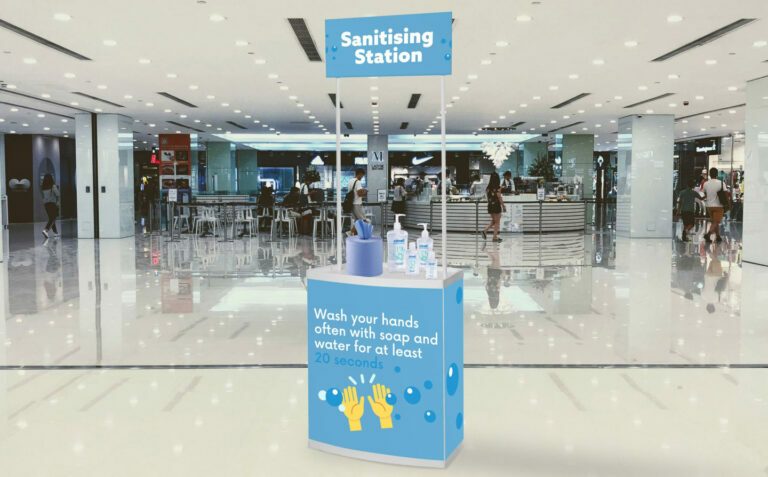 Hand Sanitising Station Front