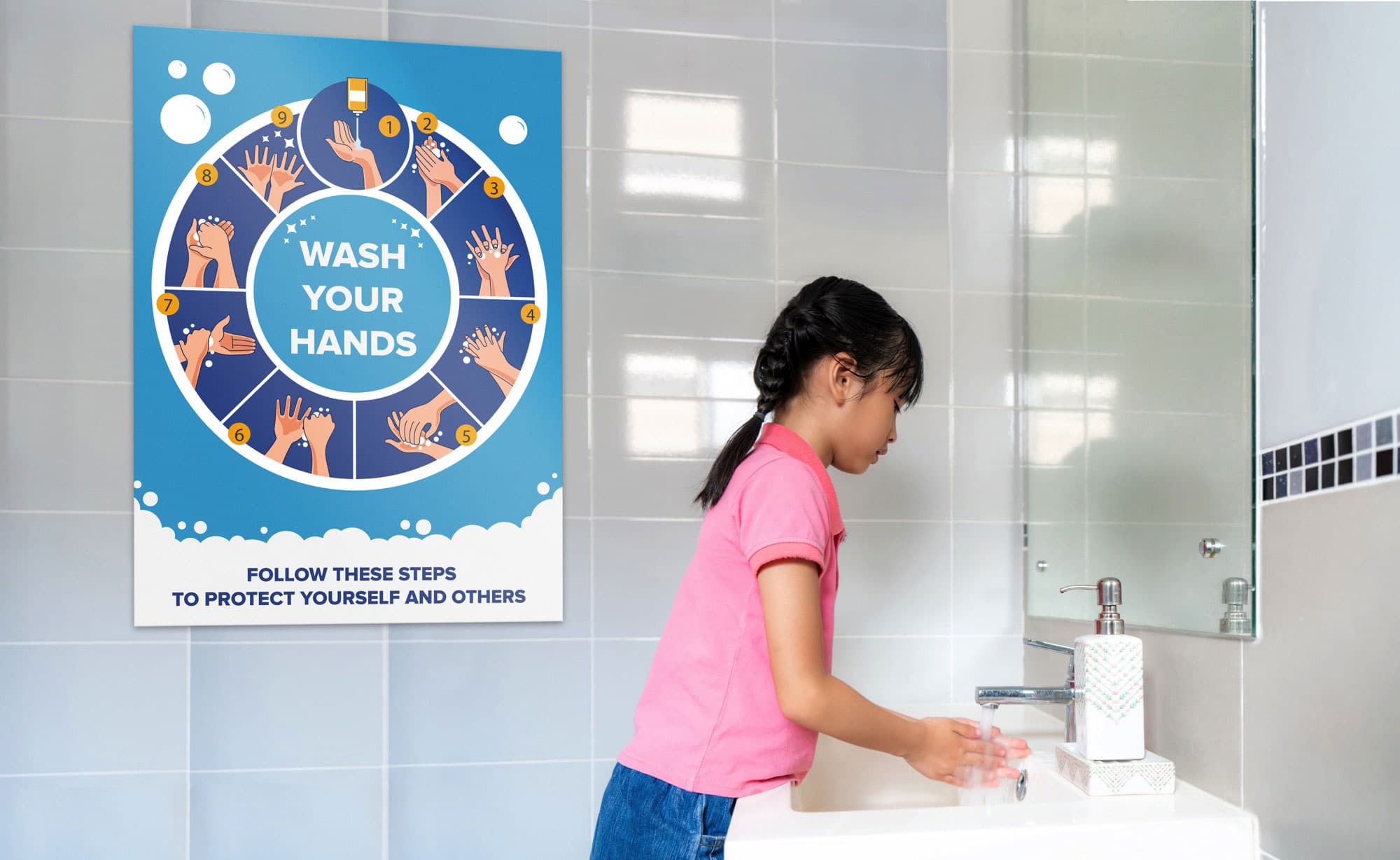 Hand Wash Sign School