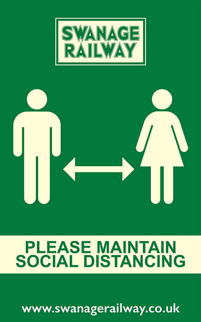 Posters Swanage Railway Social Distancing Dr Poster