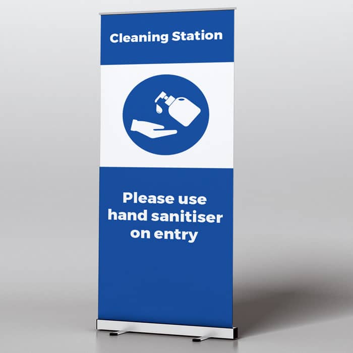 Roll Up Banner Cleaning Station