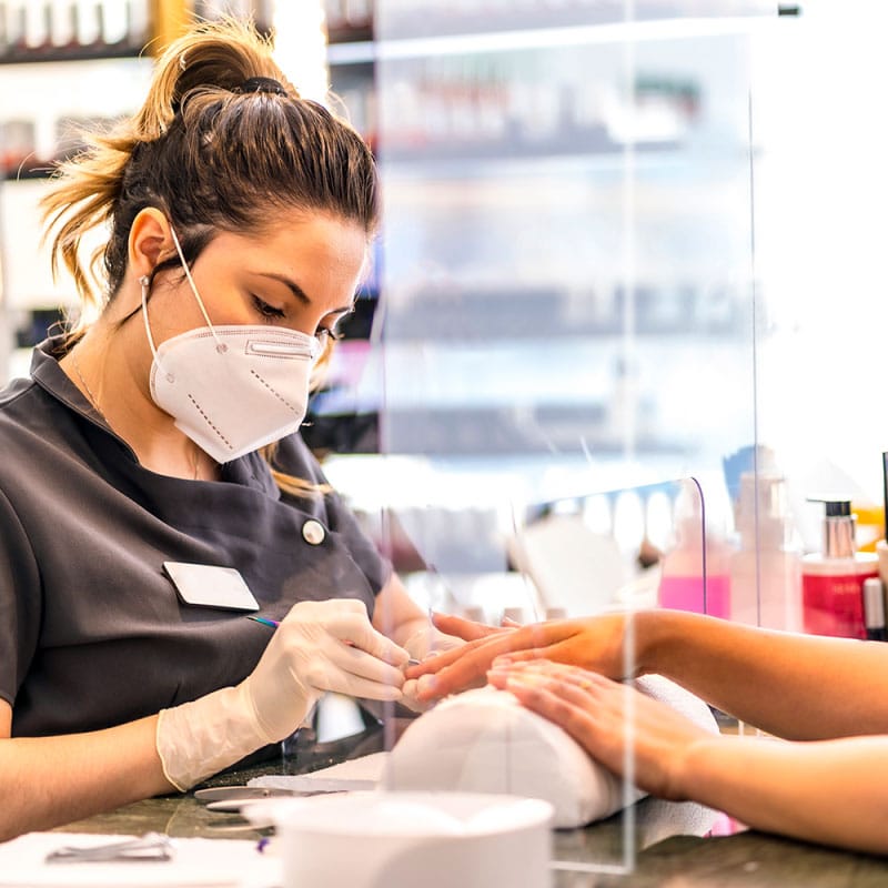 Sneeze Guard Countertop Beauty Salon